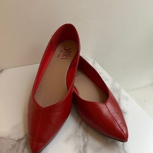 SFERRA Women's Vibrant Red Pointed Flats